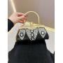 Luxury Ladies party pearls clutch bag purses women's dress black clutch bag evening bags metal handle dinner clutch handbags