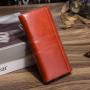 New top layer cowhide long handheld multi card wallet