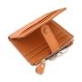 Custom Logo Causal Small Mini Leather Wallets Mens Slim Wallet Card Holder With Zip Coin Pocket