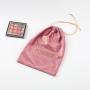 Custom Gold Logo Printed Pink Soft Velvet Drawstring Hair Wig Packaging Bag Luxury Velvet Pouch For Hair Extensions