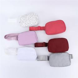 Keymay RTS Stock Lightweight Inner Mesh Pocket Sports Nylon Fanny Pack Waist Bag Everywhere Belt Bag Running Belt Waist Bag