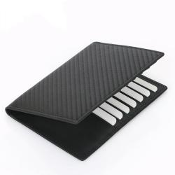 Factory Wholesale Men's Leather Wallets Anti-Theft RFID Blocking Wallet Black Credit Card Holder Money Cash Clip