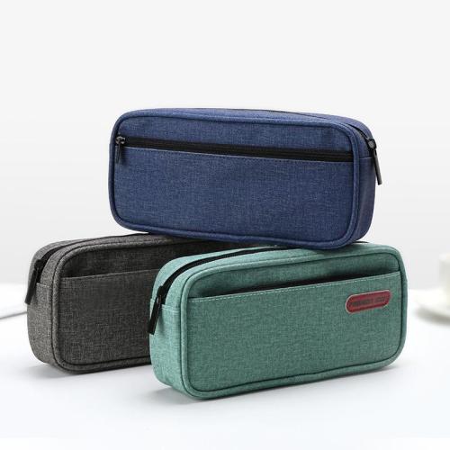 Gelory Linen Pencil Case Simple Large-capacity Small Cute Primary School Pencil Case Junior High School Pencil Bag