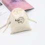 Eco Custom Logo Natural Cotton Dust Pouches Promotion Cotton Drawstring Gift Packaging Bag