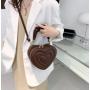 NHC0015 Fashion Women's Bag New Trendy Korean Version Of The Love-Shaped Handbag Lady Shoulder Messenger Small Round Bag