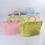 Keymay USA Warehouse Free Shipping Beach Tote Custom Large Handbag Blank Canvas Tassel Fringe Tote Bag Vintage Canvas Bags