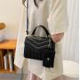 2024 Popular Women's Bag New Korean Fashion Single Shoulder Crossbody Bag Colorful  Oblique Chain PU Envelope Ladies Bag