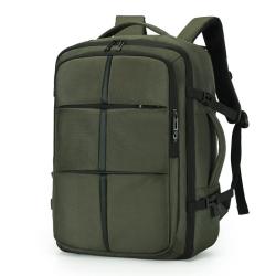 17-Inch Expandable Nylon Laptop Backpack Large 39L Capacity Customized Logo Waterproof Independent Shoe Compartment Computer Bag