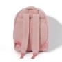Whole Sale Custom Kids Pink Teddy Velvet Backpack Teddy Bear Bookbag School Bag