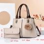 2023 Luxury Large Capacity Ladies Tote Bags Trendy High Quality Leather Women's Handbags With Purse Hair Ball