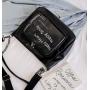 custom design leather Ita bag with clear window pocket custom printing ita hand bag for display pins