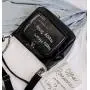 custom design leather Ita bag with clear window pocket custom printing ita hand bag for display pins