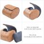 Customized Luxury Real Genuine Ostrich Skin Leather Watch Boxes Case Travel Portable Mini Single Watch Storage Case Custom