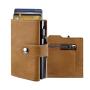 Customized Leather Aluminum Holder Card Holder Men Zipper Coin Purse Rfid Credit Card Holder Pop Up Wallet