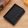 OEW008 Genuine Leather Tri-fold Card Holder Organ Type Lychee Pattern Wallet Purse Credit Card Case Business Bank ID Holders