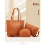 New Custom Pu Leather Purse Ladies Handbag Three-piece Set Luxury Handbag For Women Designer