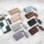 Pu Leather Dustproof Facemask Storage Case With Custom Logo Face Mask Holder plus Hand Sanitize Bottle Holder