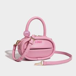 2024 Custom Round Barrel Handbag Luxury Bead Design Handbags For Women With Logo