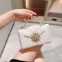 New Arrival Elegant Party Bridal Wedding Hand bags Chain Crossbody Bag Satin White Evening Bags Fashion Handbags For Woman
