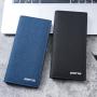 2024 New men's wallet fashion plaid horizontal soft leather men's short wallet large capacity multi-card purse
