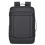 Men's Large Capacity Nylon Business Backpack Waterproof Outdoor Travel Computer Bag with Expansion and Printed LOGO