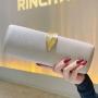 Luxury Designer Ladies Clutch Bag Autumn and Winter Suede Dinner Handbag Leaf Metal shape buckle Vintage mini Bag