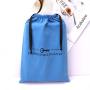 Customized Luxury Blue Thick Suede Drawstring Hat Shoes Clothes Packaging Pouch Logo Printing Velvet Dust Bag For Hanbdag