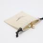 Custom Logo Printed Organic Cotton Muslin Drawstring Packaging Cosmetic Bag Natural Cotton Gift Jewelry Pouch