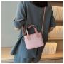 HR396 Hot Sale Diamond Simple Lightweight Handbag New Trend Women's Small Shoulder Crossbody Bag PU Leather Leisure Bucket Bag
