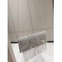 Luxury sparkly bling evening bags rhinestone crossbody bag with tassel women rhinestone clutch purse sac tendance 2024