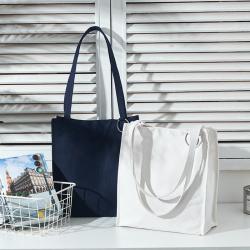 Gelory New Simple Fashion Solid Color Single Shoulder Handbags Environmental Protection Canvas Bag Women Single Shoulder