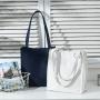 Gelory New Simple Fashion Solid Color Single Shoulder Handbags Environmental Protection Canvas Bag Women Single Shoulder