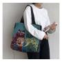 Retro Tote Canvas Bag Custom Ins Large Capacity Portable Mummy Case One-shoulder Student Class Bag
