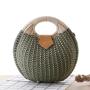 ALS004 New Fashion Shell Handbag Rattan Woven Bag For Summer Shoulder Bags For Women Lovely Rattan Woven Ladies Bags