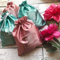 Customized Satin Gift Favor Pouch Thick Matt Satin Drawstring Favor Bag