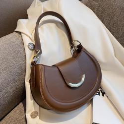 Semicircular Pure Tote Bolsos-Para-Mujeres- Underarm Bucket Bolsas Para Mujer Handbag Tote Bag Taschen
