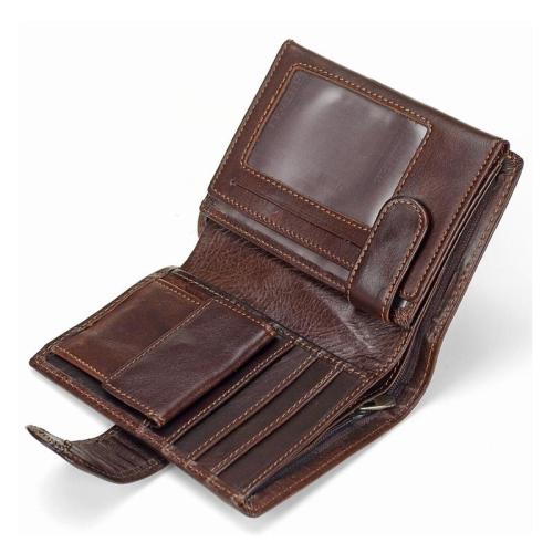 ZWY014 New Fashion Men Vintage Short Wallet Wholesale Genuine Leather Card Case Daily Lightweight Multi-card Credit Card Bag