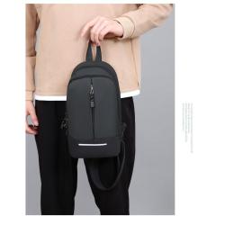ZX023 Sports Chest Bag Men's One Shoulder Crossbody Bag Nylon Side Crossbody Sling Bag with Adjustable Strap for Running