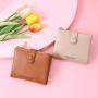 Good Quality Simple Women's Short Wallet Female Purses Card Holder Wallets Soft PU Leather Coin Money Clip Bag Pu Leather Wallet carteras para mujer