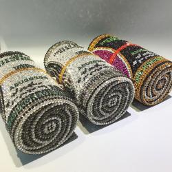 xinyu Factory Wholesale bling Luxury handmade rhinestone purse money roll bling bag clutch bag evening purse for girls