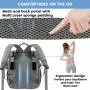 LOVEVOOK Carryon Quilted Water Resistant Baby Diaper bag with Changing Station Pad Multifunction Mommy Diaper Bags with USB Port