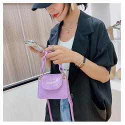 Fresh Girl Mini Handbag Fashion Korean Single Shoulder Messenger Bag Small Stone Bags for Girls Purses