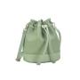 2024 Custom Canvas PU Leather Bucket Crossbody Bag For Women Shoulder Drawstring