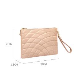 Wholesale Custom Lightweight Simple Quilted Pu Bag And Wallet Wristlet Wallet Pouch Purse for women