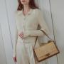 Wholesale Factory Custom Messenger Ladies Bag Fashionable Straw And Pu Sliding Bag Shoulder Had Bags For Women