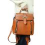 Classic PU Leather Small Black Lady Backpack for Women Lightweight Backpack with Adjustable Shoulder Strap