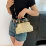 HR056 New Trend Women Evening Party Clutch Bags PU Shell Shaped Lock Catch Open Bags Luxury Weddings Retro Banquet Handbag