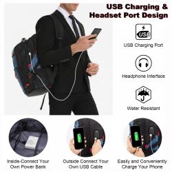LOVEVOOK high quality big Anti Theft Backpack with Lock men women School College Travel 17in Laptop Backpacks with USB