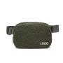 Personalized Luxury Cute Soft Women Belt Bag Bum Waist Pouch Green Plush Versatile 1L Fanny Pack Crossbody Bag