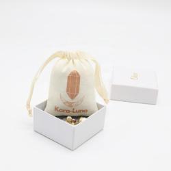 Customized Logo Small Drawstring Cotton Pouch For Gift Cosmetic Jewelry Packing Cotton Drawstring Bag
